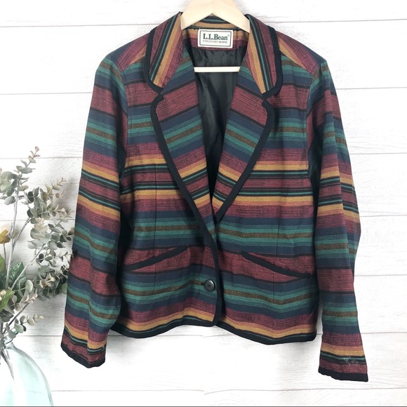 L. L. Bean Jackets & Blazers - L.L. Bean Vintage Multicolored Blazer Jacket